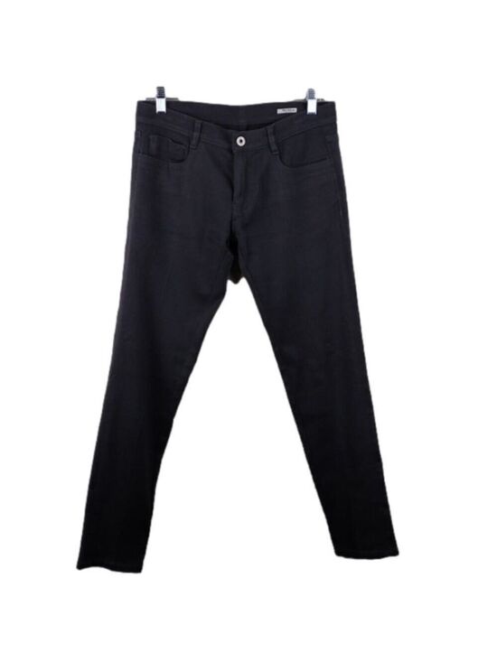 Miu Miu Denim - Miu Miu Made In Italy Gray Cotton Five Pocket Mid Rise Straight Leg Color Jeans
